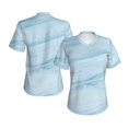 thumbnail image 3 of Goofa Light Blue Marble Pattern Women's Slim-Fit Short-Sleeve V-Neck T-Shirt,Classic-Fit Short-Sleeve V-Neck T-Shirt-Small, 3 of 5