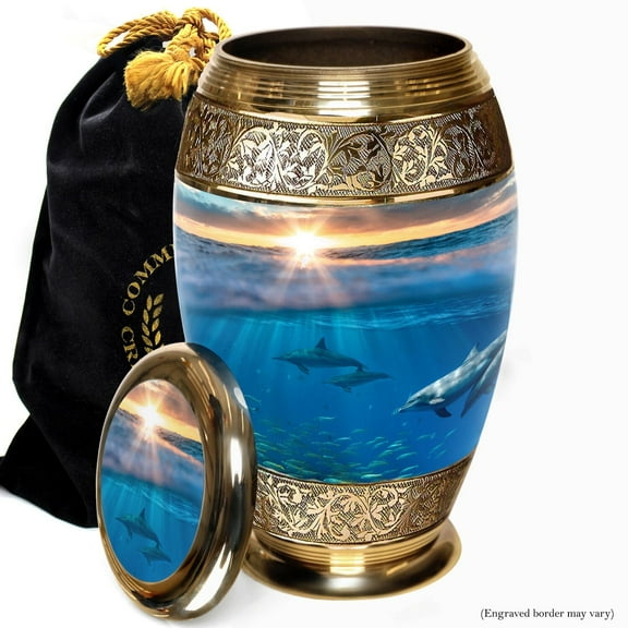 Divine Dolphins Cremation Urns for Human Ashes Adult Urns for Cremation Ashes Urns for Adult Cremation Ashes Urns for Ashes Cremation Urns for Human Ashes Adult 200 Cubic Inches Large
