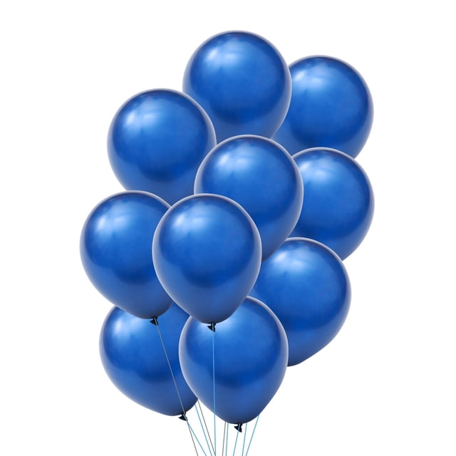 100 globos de 25 cm, ligeros y portátiles, de látex, para bodas, cumpleaños, fiestas, banquetes, decoración del hogar (azul oscuro)