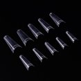 thumbnail image 2 of 100Pcs/Box False Nails Cowboy Style Flat Tip Ballerina Manicure DIY Salon Artificial Nails (Transparent), 2 of 8