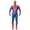 Costume-Blue, variant on Superhero Cosplay Zentai Suit, Red Blue Full Body Bodysuit with Mask Theme Party Outfit for Halloween Cosplay