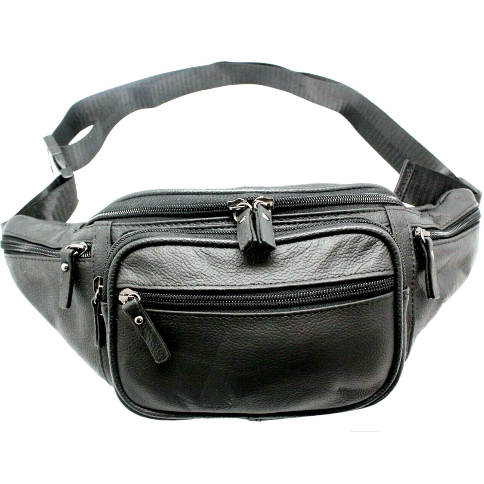 J.T.C Juzar Tapal Collection Leather Fanny Pack Waist Bag for Men, Travel Hiking Chest Bag, Daypack J3079LFP