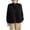 Black 2XL, variant on Women Jacket Stand Collar Long Sleeve Rhombus Texture Single-breasted Elastic Cuffs Solid Color Pockets Sport Lady Coat