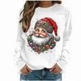 thumbnail image 5 of Sakmal Christmas Sweatshirts for Women White Lightweight Holiday Sweatshirts Santa Claus Casual Fall Clothes 2025, 5 of 5
