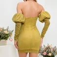 thumbnail image 4 of Sequin Dress, Deep V Neck Off Shoulder Bodycon Cocktail Dress for Women, Party and Evening Wear, 4 of 4
