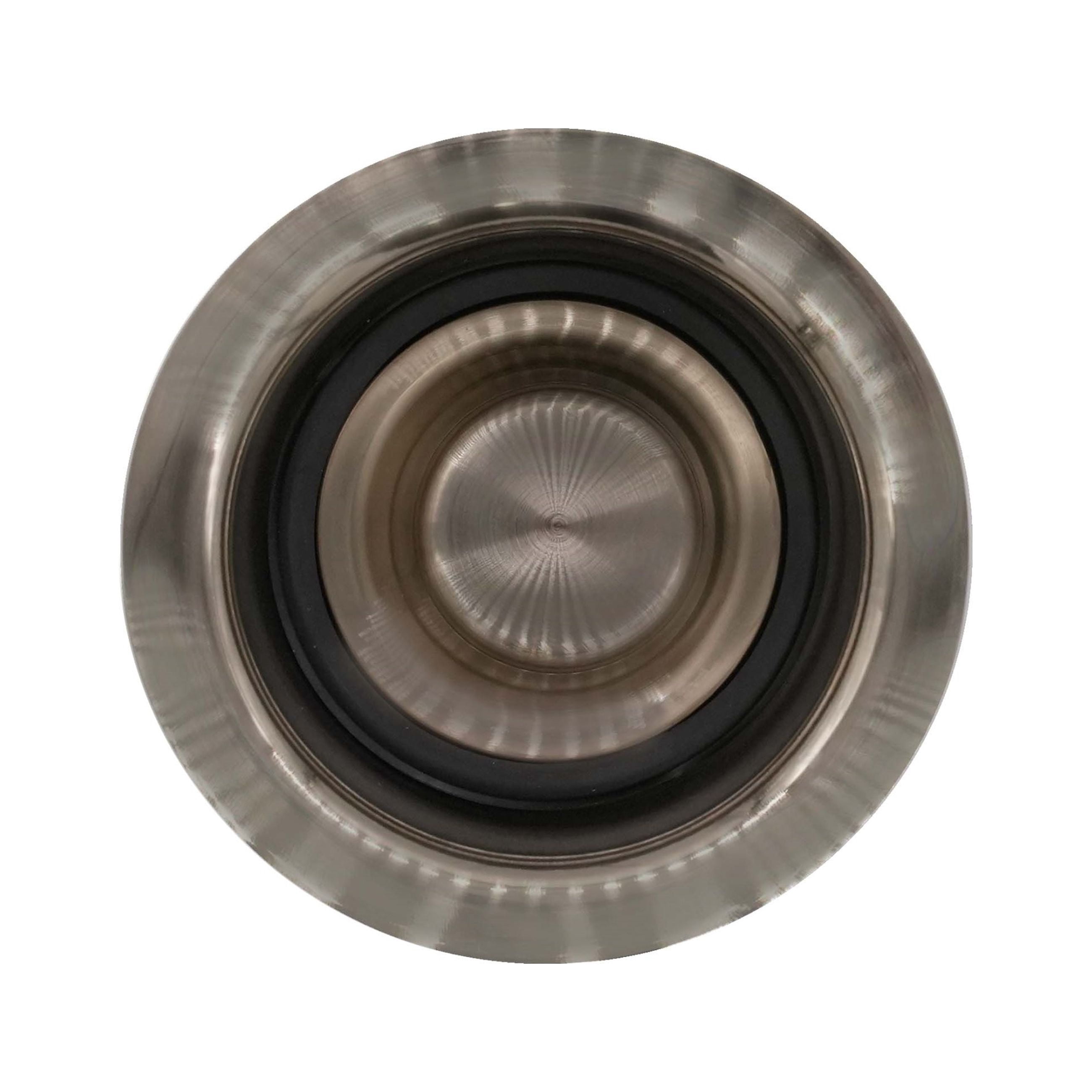 Westbrass D2082-07 3-1/2" Extra-Deep Collar Waste Disposal Flange & Stopper, Satin Nickel