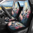 thumbnail image 3 of Xoenoiee Peony Flowers Hummingbird Print Car Seat Cover Full Set, Easy to Install, Universal Fits, Front Car Seat Cover Split Rear Bench and Backrest Cover for Auto Sedan SUV, 3 of 7
