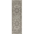 thumbnail image 3 of JONATHAN Y SANTA MONICA 2 x 8 Runner Rug, Rozetta Boho Medallion Textured Weave - Gray/Black, SMB102D-28, 3 of 5