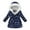 Dark Blue, variant on Spazoro Kids Girls Jackets, Hooded Zipper Long Sleeve Fall Winter Warm Coats for Child Girls Boys Dark Blue Size 4 T