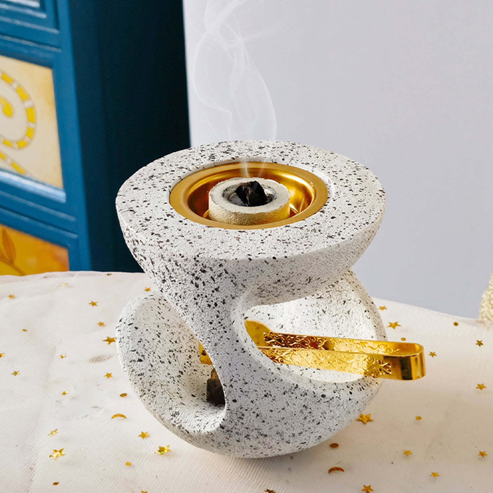 Decorative Frankincense Burners For Home Office with Storage Compartment Middle Eastern Styles Incenses Holder Stove