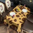 thumbnail image 6 of Yellow and Brown Of Leopard Print Rectangle Tablecloth 60"x120",Waterproof Polyester Rectangle Table Cloth, Wipeable Spillproof Polyester Tablecloth for Dining, Camping, Indoor and Outdoor, 6 of 6