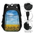 thumbnail image 3 of Honeii Blooming Sunflower Field for Travel Laptop Backpack, Business Laptops Backpack with USB Charging Port, College High School Computer Bag for Men Women, 3 of 7