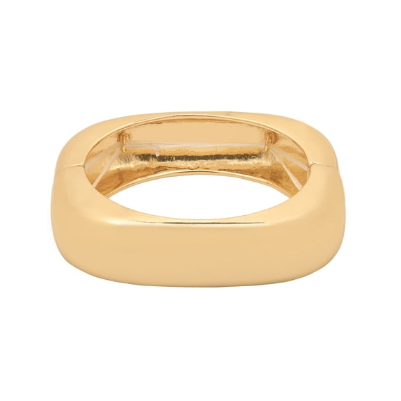 Time and Tru Women's Gold Tone Modern Bangle Stretch Bracelet