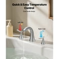 thumbnail image 6 of KFFKFF Roman Tub Faucet,Gooseneck Design with Dual Handles and 3-hole Deck-Mounted Configuration,9.25 x 6.69 x 2.17 inch, 6 of 9