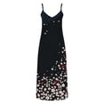 thumbnail image 4 of LVHAOGJOB Robe Maxi à Bretelles Spaghetti pour Femmes, Robe d'Été Tendance Sans Manches à Imprimé, Robe de Plage Grande Taille pour Dames, 4 of 5
