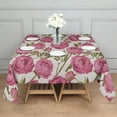 thumbnail image 3 of Pioneer Flower Floral Print Pattern Square Tablecloth,Waterproof Square Table Cover,Wipeable Spillproof Washable Table Cover for Home Kitchen Party Decor 52"x52"(132x132cm), 3 of 6
