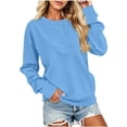 thumbnail image 6 of Jovrlynd Sweatshirt for Women Crewneck Long Sleeve Relaxed Fit Half Button Winter Sweatshirts Soft Comfy Pullover Tops 2026, S-2XL, 6 of 7