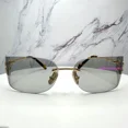thumbnail image 2 of New MIU MIU Wrap Sunglasses Gold Gray Lens Runway MUA51S 5AK50K Italy Authentic, 2 of 6