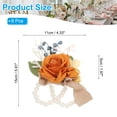 thumbnail image 2 of Uxcell Wedding Wrist Corsage, 6 Pcs Prom Party Artificial Flower Wrist Corsage, Dark Orange, 2 of 6