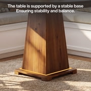 Tribesigns Solid Wood Dining Table, 31.5 Small Round Kitchen Table for 2, (Rustic Brown)