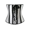 thumbnail image 5 of Women Sexy Spaghetti Straps Lace Up Ribbon Push Up Underbust Corset Bustier Top Bridal Dress Body Shaper Waist Trainer Slimming, 5 of 6