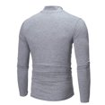 thumbnail image 3 of Blczomt Mens T-Shirts Clearance Under $5 Long Sleeve Gray Turtleneck Solid T Shirt L, 3 of 3