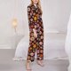 thumbnail image 3 of Balery 70s Groovy Hippie Retro Conjunto de Pijama con Estampado para Mujer, Conjunto de Dos Piezas con Manga Larga, Ropa de Dormir Suave con Bolsillos, Pijamas Cómodos-XX-Large, 3 of 7