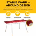 thumbnail image 4 of Red Christmas Snowflakes Table Cloths for 8 Foot Rectangle Tables, Xmas Balls Winter Pine Tree Patio Waterproof Elastic Fitted Tablecloths, Washable Rectangular Table Cover for Camping, 4 of 8