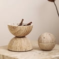 thumbnail image 4 of Natural Travertine Marble Sphere Incense Burner Ball, White Stone Decorative for Home, Hotel, Bathroom, Unique Home Decor Fragrance Accent, 4 of 8