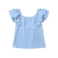 thumbnail image 7 of Levmjia Women's Sleeveless Tank Top Bow Back Ruffle Edge Casual Solid Color Summer Blouse Polyester Soft Comfortable Fashion T Shirt, 7 of 7