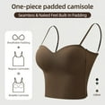 thumbnail image 6 of Breathable Padded Bra Strap Camisole Tank Top Basic Cami Shirts Women White, 6 of 7