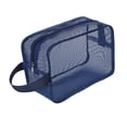 thumbnail image 2 of Neceser de malla para artículos de tocador, organizador de cosméticos, bolsa de malla portátil para baño, para viajes Azul, 2 of 6