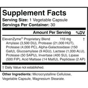 ElevenZyme - Natural Digestive Enzyme Supplement - Non-GMO, Vegan