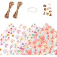 thumbnail image 1 of Birthday Wrapping Paper, 4 Pieces Patterned Kraft Paper Roll, 50 x 70cm Gift Wrapping Paper with 2 Pieces Gift Wrapping Twine, Wrapping Sheet for Birthdays, Christmas, Weddings, 1 of 4