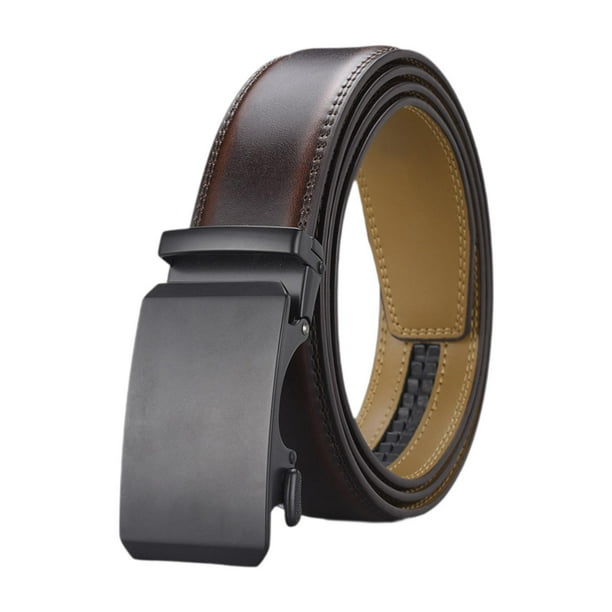Cinturón de cuero hombre Yuyangstore hebilla automática pantalones