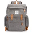 thumbnail image 1 of Mochila para pañales Parker Baby Large con bolsillos aislantes, color gris, 1 of 9
