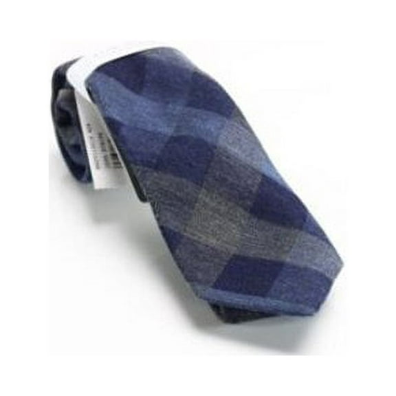 Ryan Seacrest Distinction Men’s Navy Blue Java Check Neck Tie