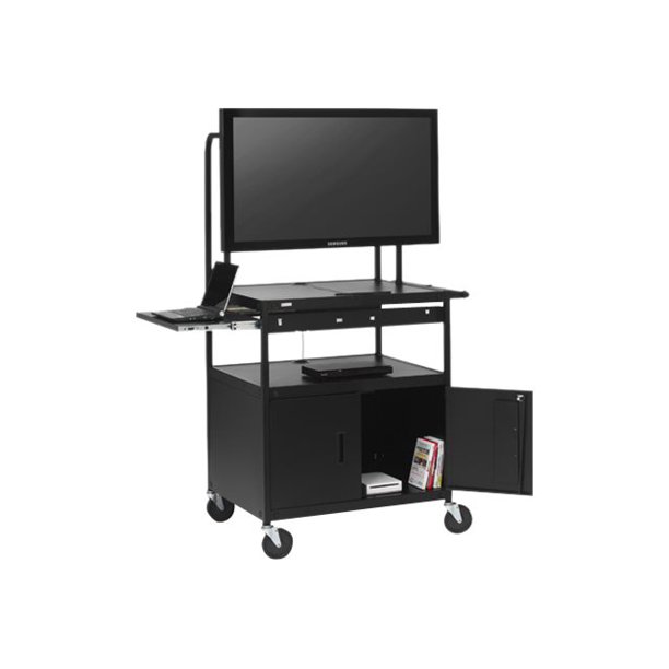 Bretford Basics Flat Panel Multimedia Cart FP42MULCE5BK Cart for