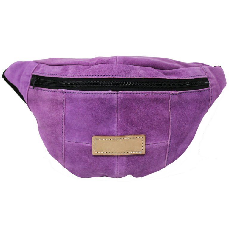 2 Piece Women's Belt Bag Luxury Designer Tactical Waist Bags Female Yellow  Purple Leather Flap Fanny Pack QZ0466