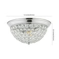 thumbnail image 2 of JONATHAN Y Malia 12" 1-Light Traditional Transitional Iron LED Flush Mount, Chrome/Clear (Set of 2), JYL9901A-SET2, 2 of 7