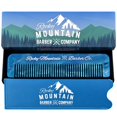 thumbnail image 1 of Boys Blue Hair Comb - Soft, Rounded Teeth for Gentle Hair Styling for Kids - No Pulling or Snagging - For All Hair Types and Styles - Made of Cellulose Acetate - Includes Carrying Pouch, 1 of 5
