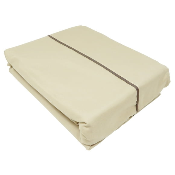 Juego de Sábana Platinum Castelog tela tipo bamboo individual Beige