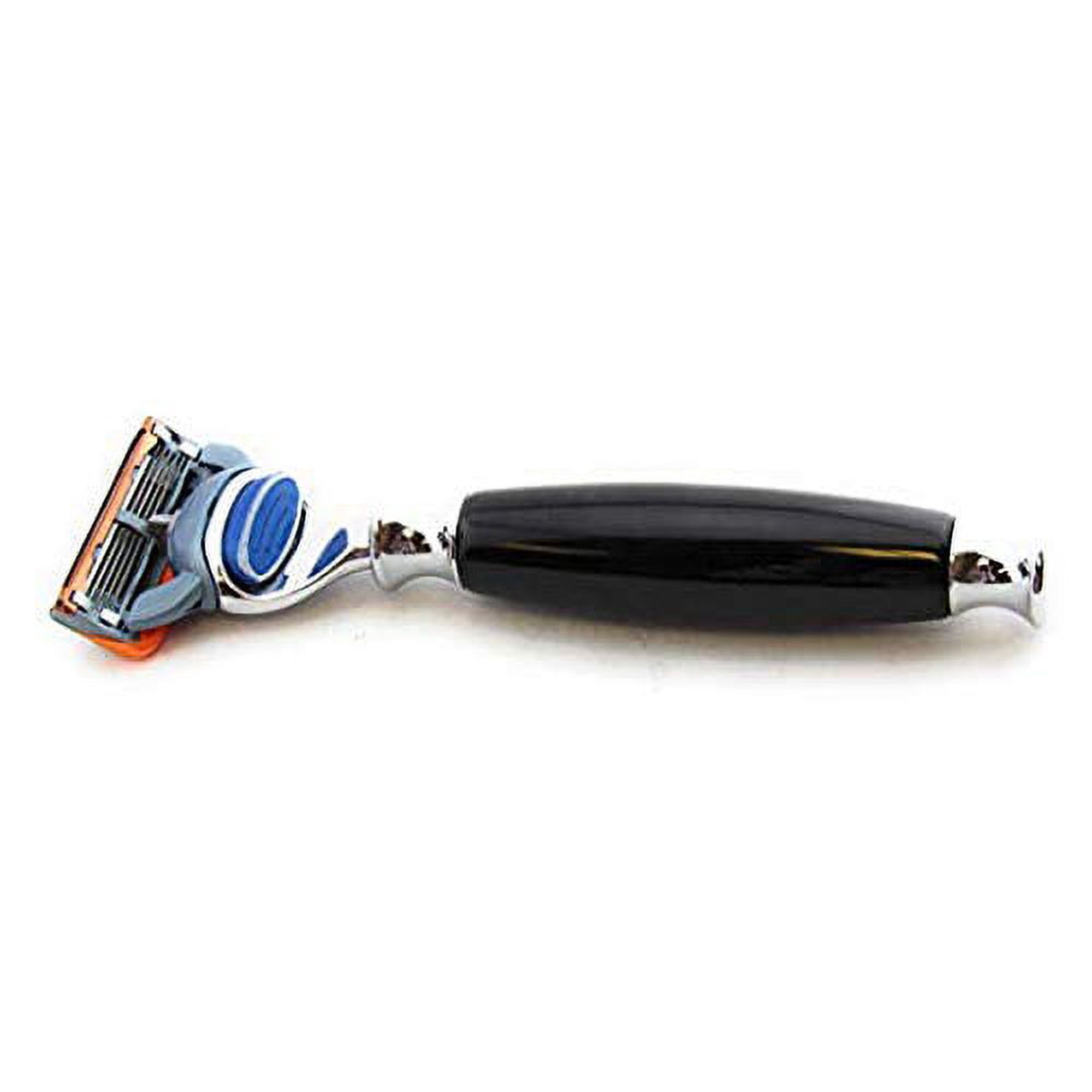 GBS 5 Blade Fusion Compatible Razor- Provides Clean and Close Shave - High Quality Professional Cartridge Shaving Razor Lubricated Strip Protects Skin (Black)