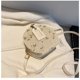 thumbnail image 5 of Xiao Hua Bolso de hombro tejido para mujer, bolso de mano y neceser, elegante bolso de playa de verano, 9,9 x 7,9 x 15,4 cm (blanco G), 5 of 5