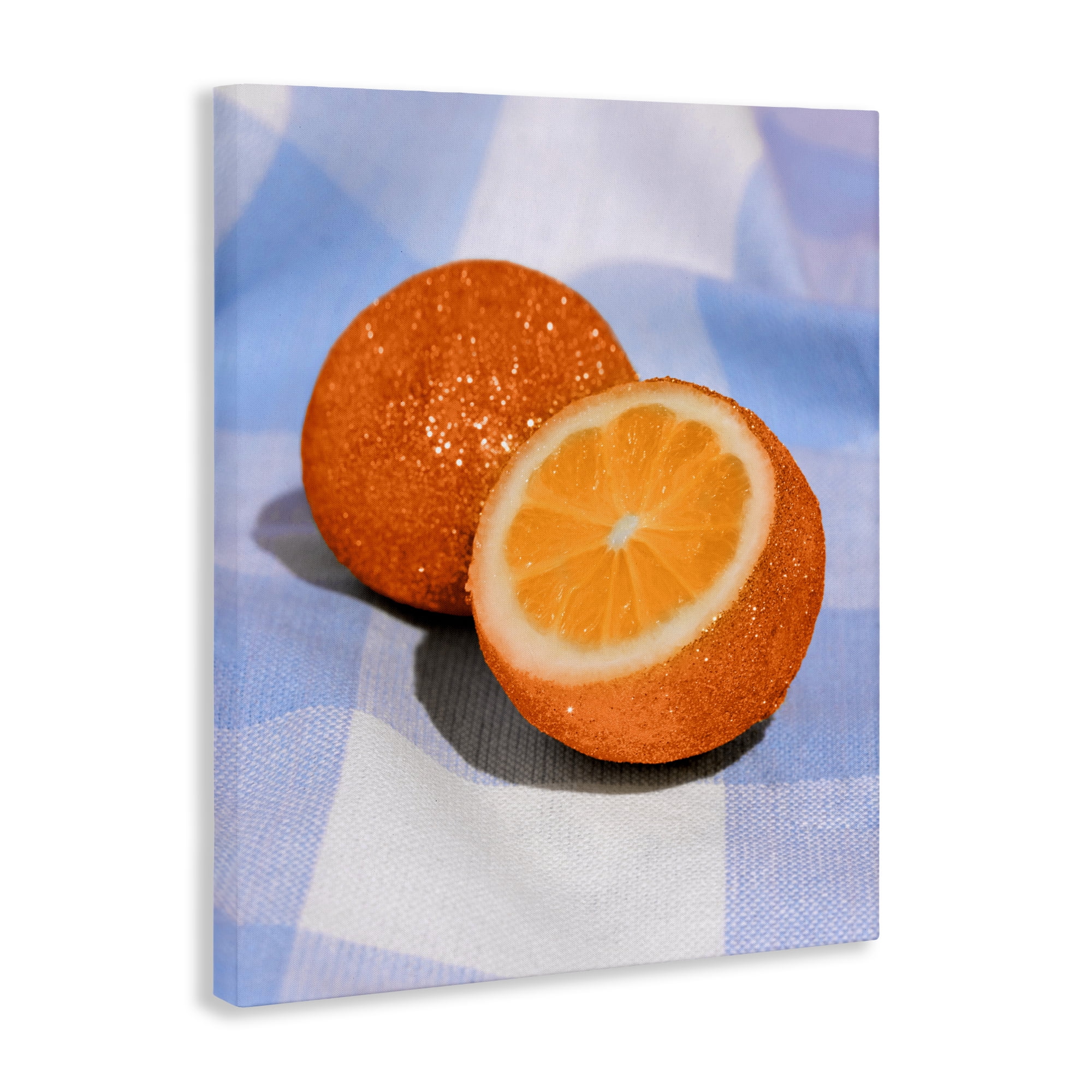 Stupell Industries Glimmer Orange on Blue Canvas Wall Art, design by LISH Creative