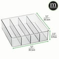 thumbnail image 4 of mDesign Plastic Divided Kitchen Tea Bag Storage Organizer Bin - 2 Pack- Clear, 4 of 9