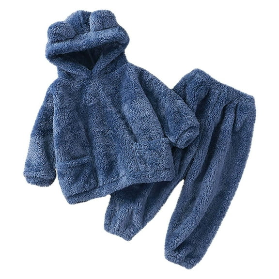LNMQLPDBS Christmas Pajamas for Toddler Girls 6 to 9 Months Baby Girl Clothes Toddler Kids Baby Girl Boy Clothes Winter Warm Hooded Bear Ear Sweatshirt Tops Girls Robes Size 14-16