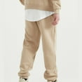 thumbnail image 5 of Pantalones largos para hombre, color liso, informales, con cordón en el tobillo, pantalones largos para hombre, 5 of 5