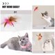 thumbnail image 4 of 2 uds divertidos gatos palo Collar interactivo gato plumas Collar juguetes gato Teaser palo Collar gato juguete, 4 of 5