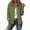 Army Green-#004, variant on Dweltoz Womens Lightweight Cropped Trench Jacket Lapel Collar Button Down Barn Coat Plaid Lining Casual Short Outerwear Spring Fall Work Travel Windbreaker Coat,White M
